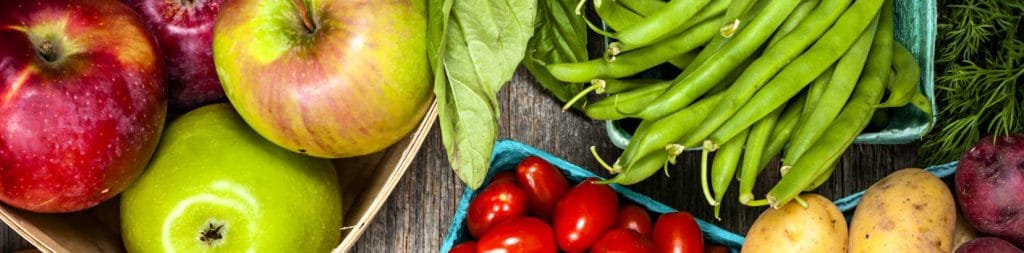 Fresh market fruits and vegetables